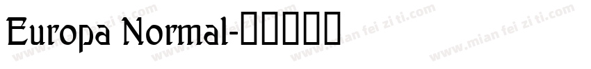 Europa Normal字体转换
